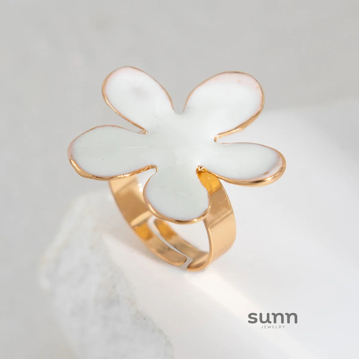 Ahaana Enamel Flower Ring