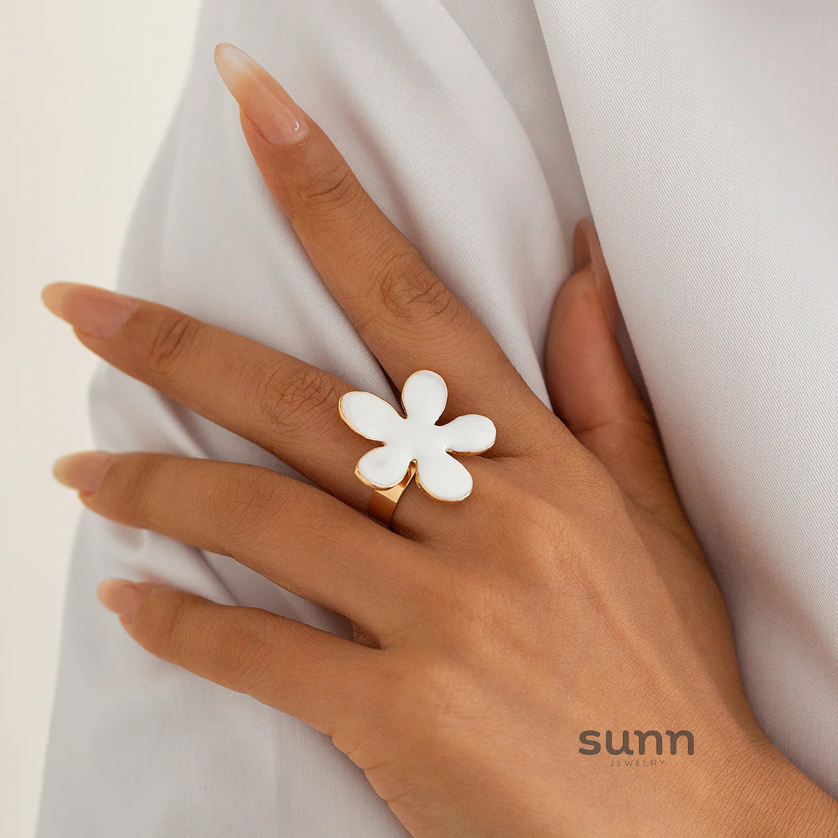 Ahaana Enamel Flower Ring