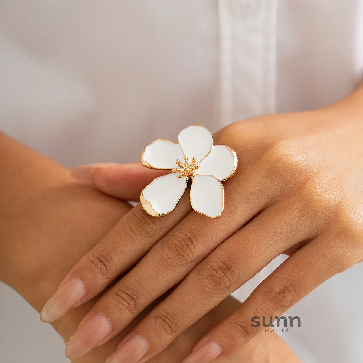 Ahaana Enamel Flower Ring