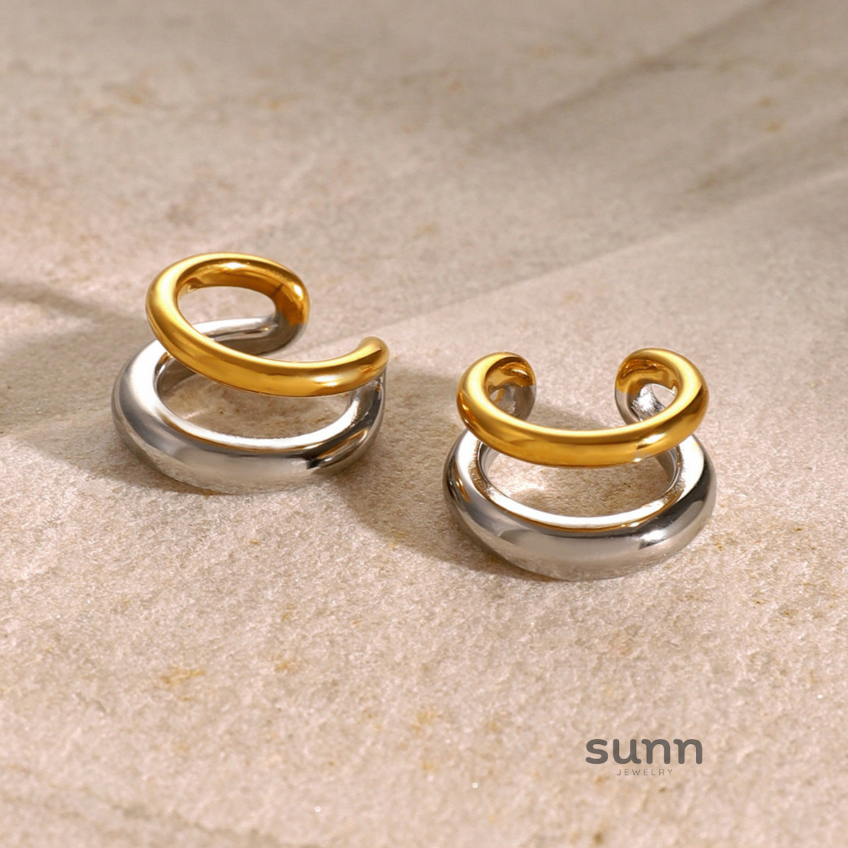 Ahlam C-Shaped Statement Earrings [9QEVOSHZ]