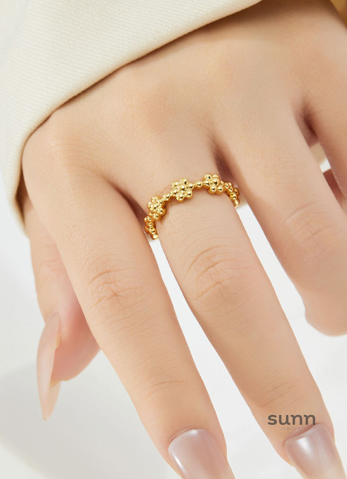 Ahlam Golden Bloom Ring [FBQ081JH]