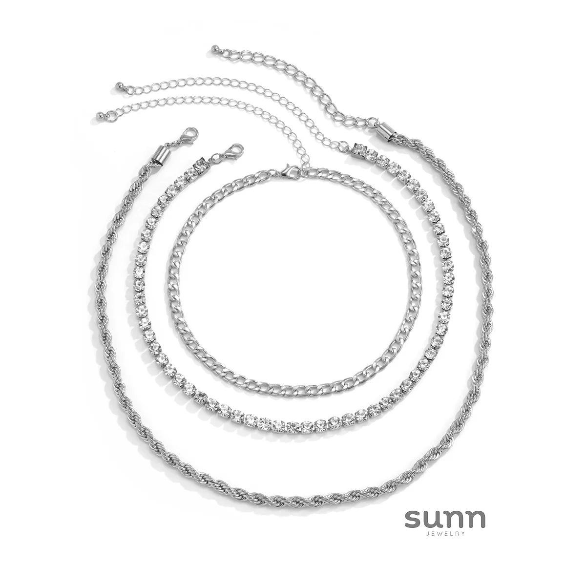 Ahlani Layered Diamond Chain Necklace