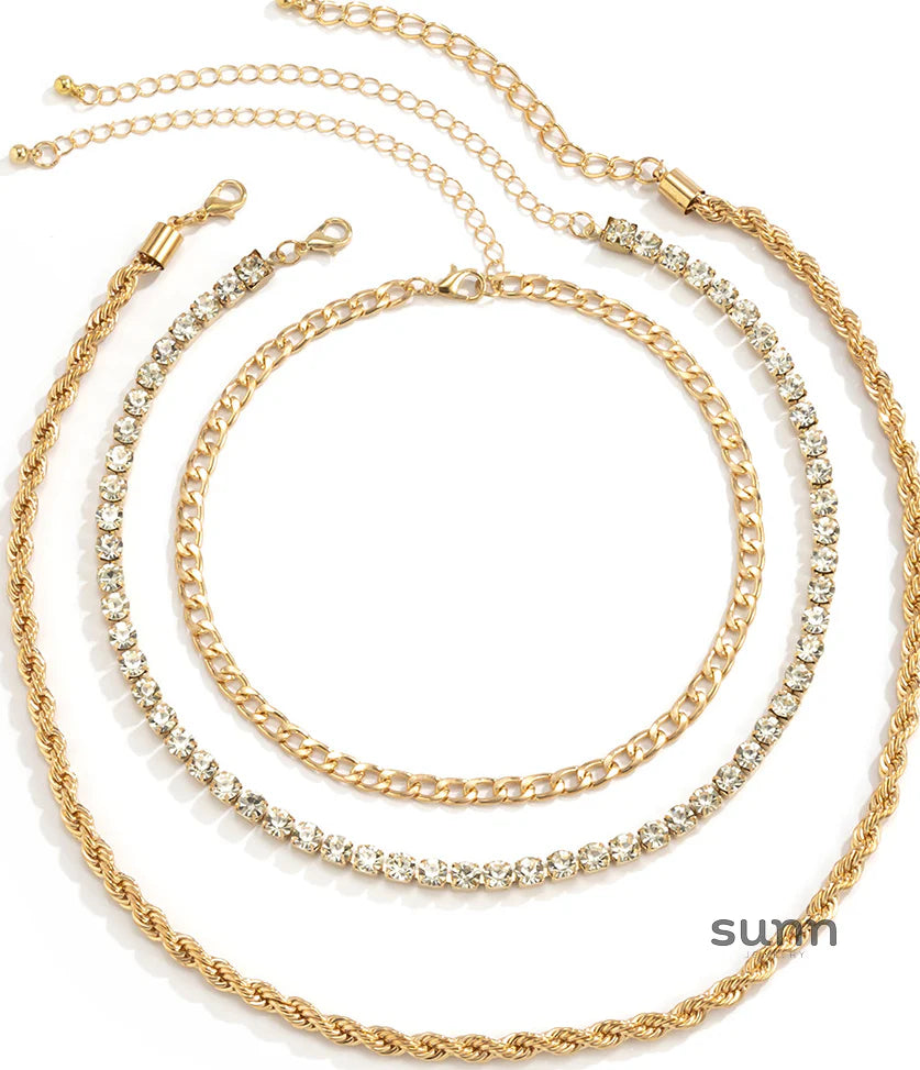 Ahlani Layered Diamond Chain Necklace