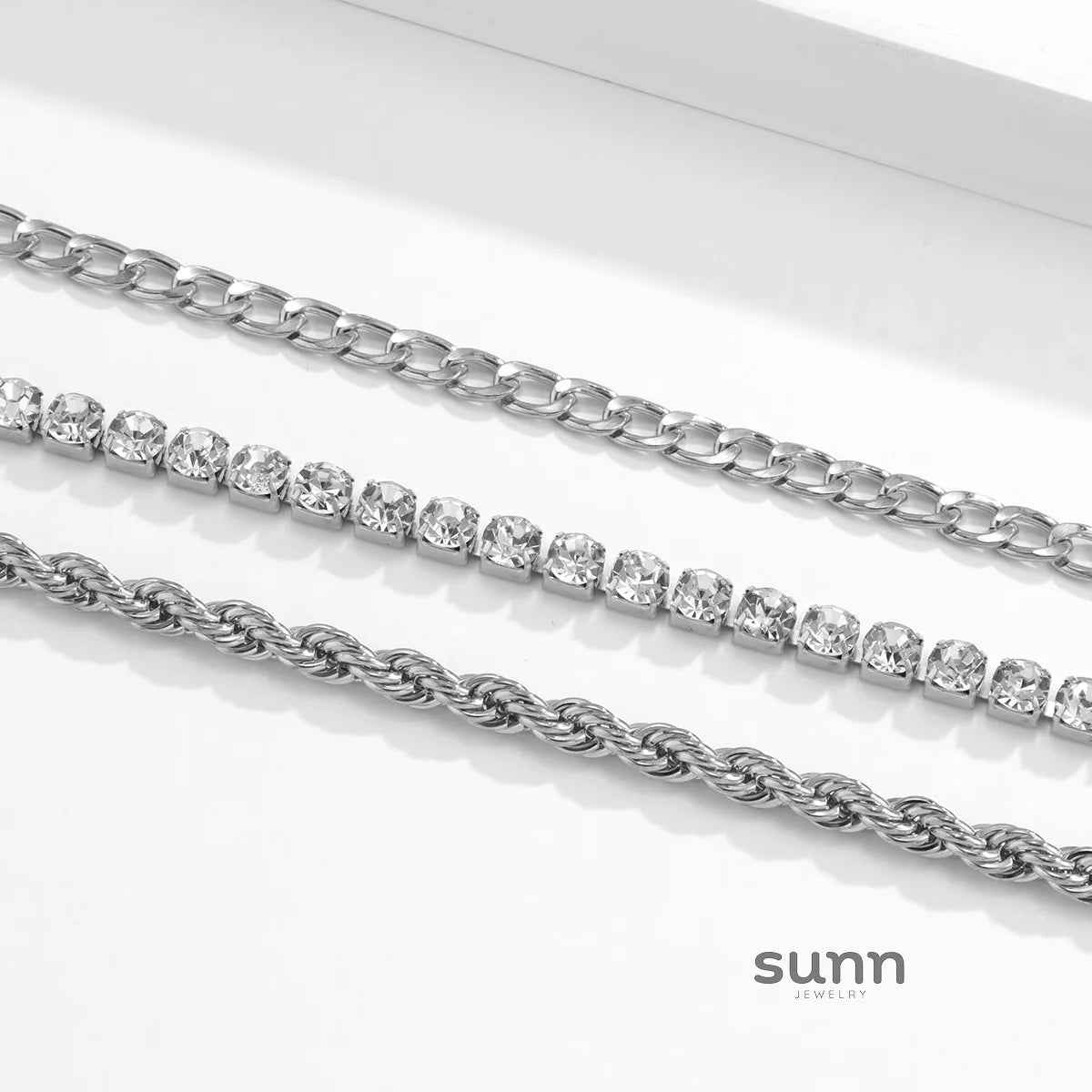 Ahlani Layered Diamond Chain Necklace