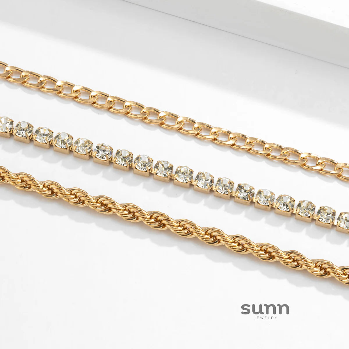 Ahlani Layered Diamond Chain Necklace