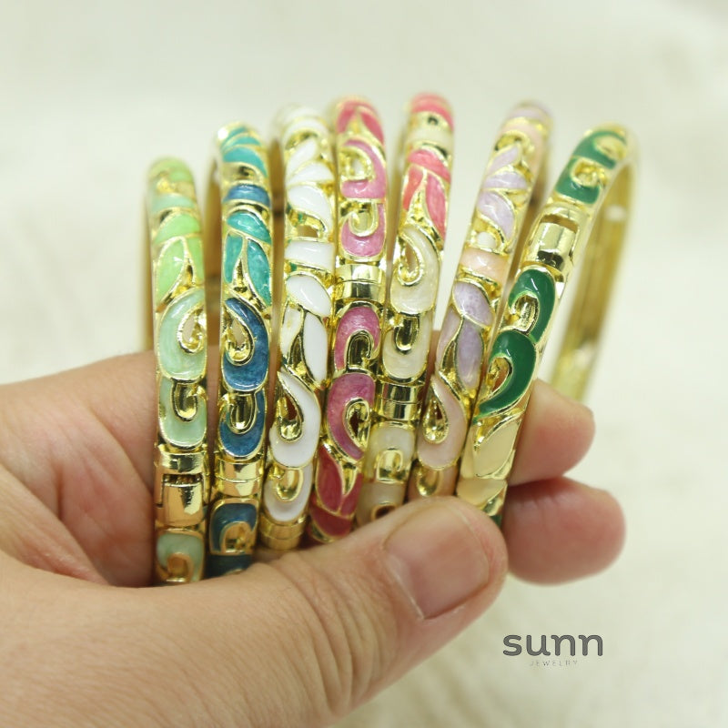 Ahtziri Cloisonne Enamel Bracelet [PO15CKT5]