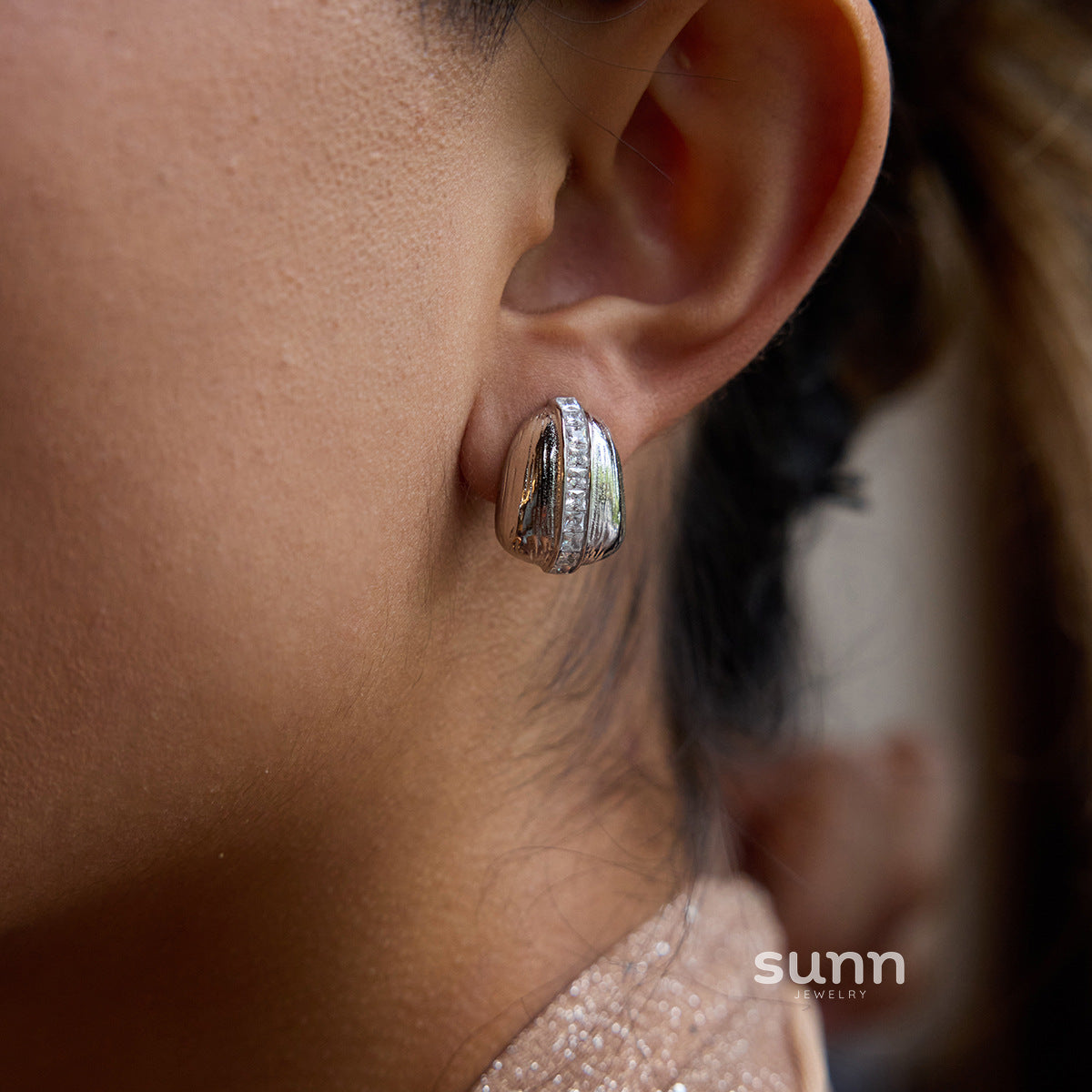 Aiden Zircon Cross Earrings [21JKPJNF]