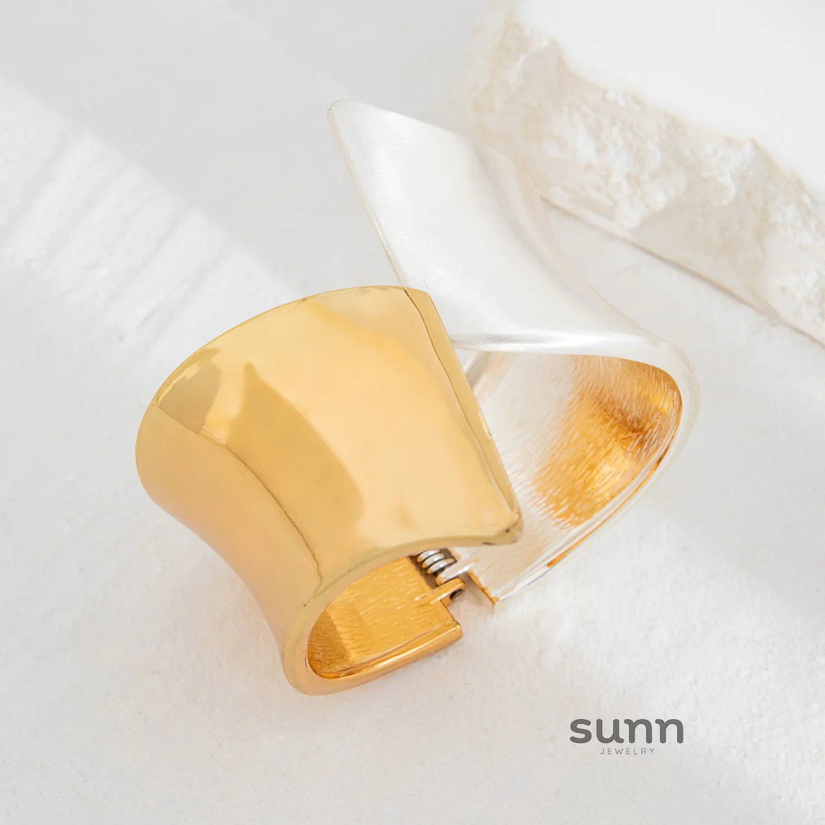 Aiko Geometric Spring Bangle