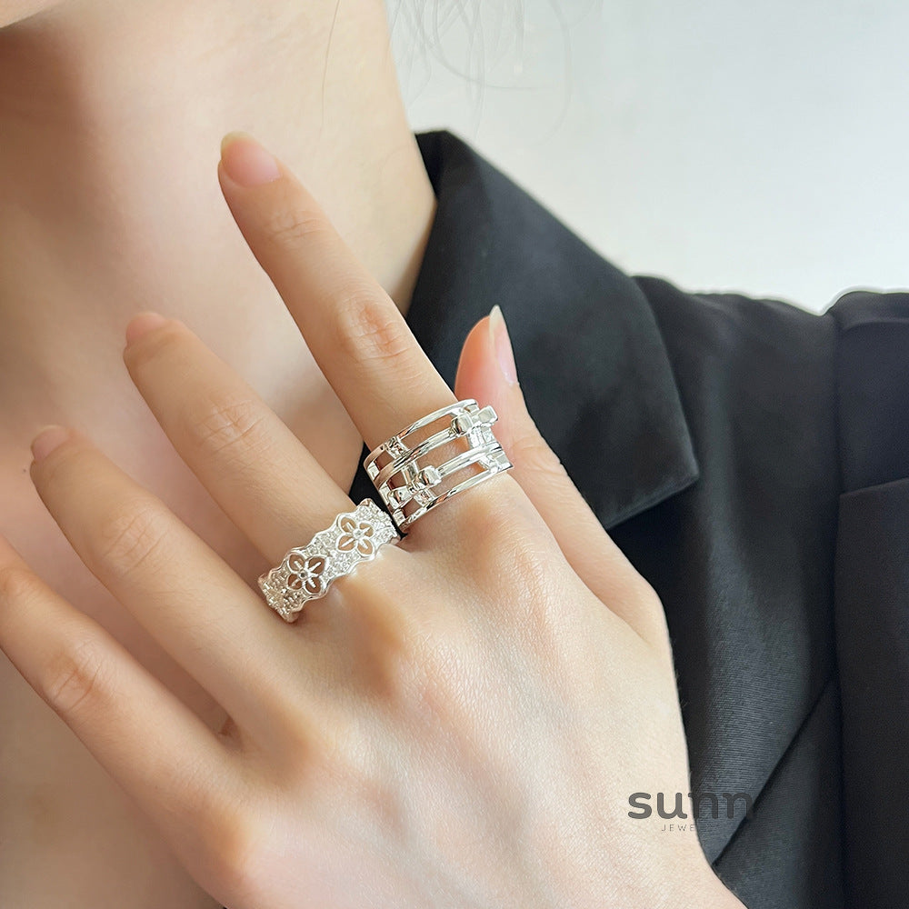 Ailana Hollow Floral Bow Ring [ZN7RFW44]