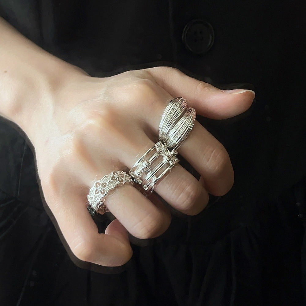 Ailana Hollow Floral Bow Ring [ZN7RFW44]