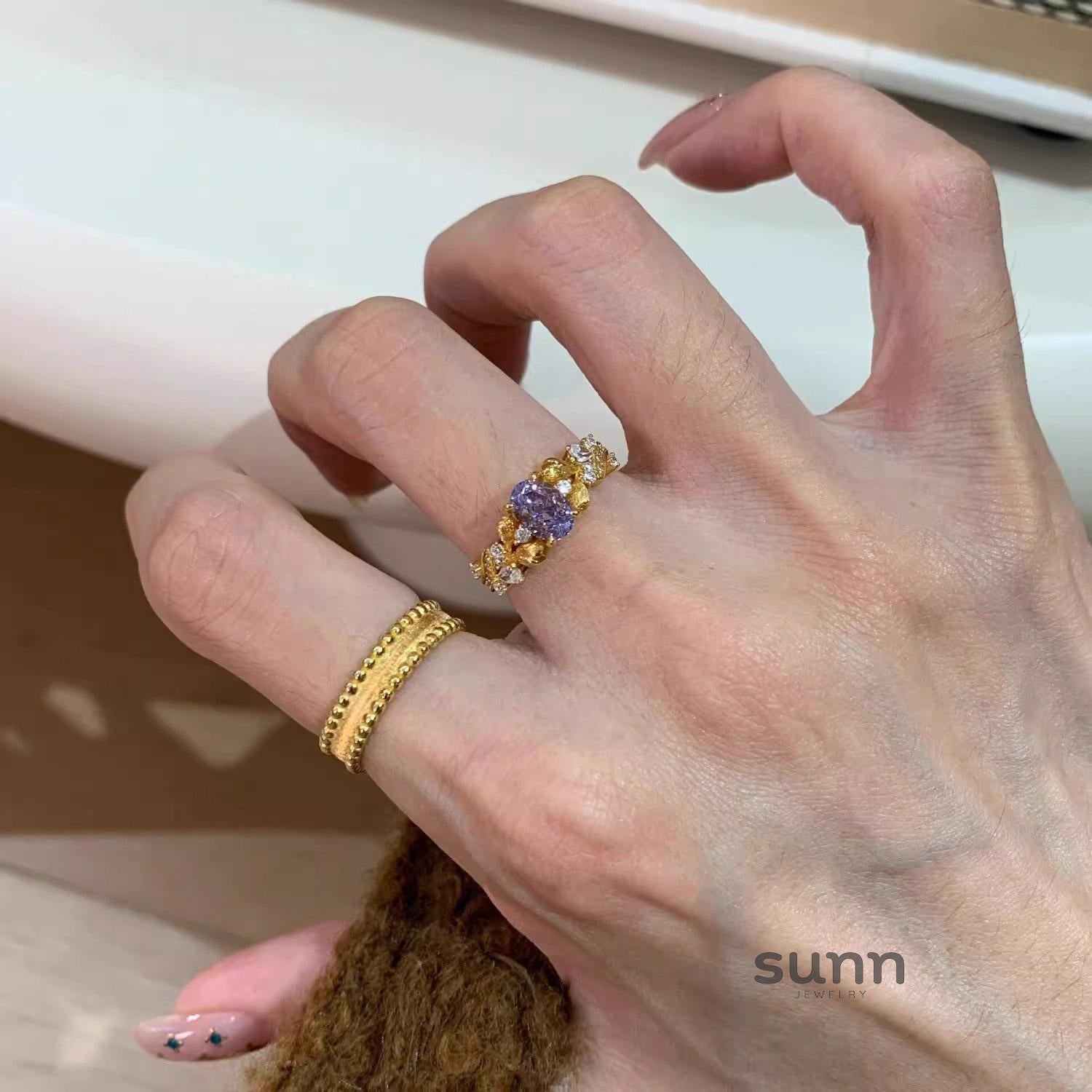 Ailani Bauhinia Vintage Rings [SOSXQGPB]
