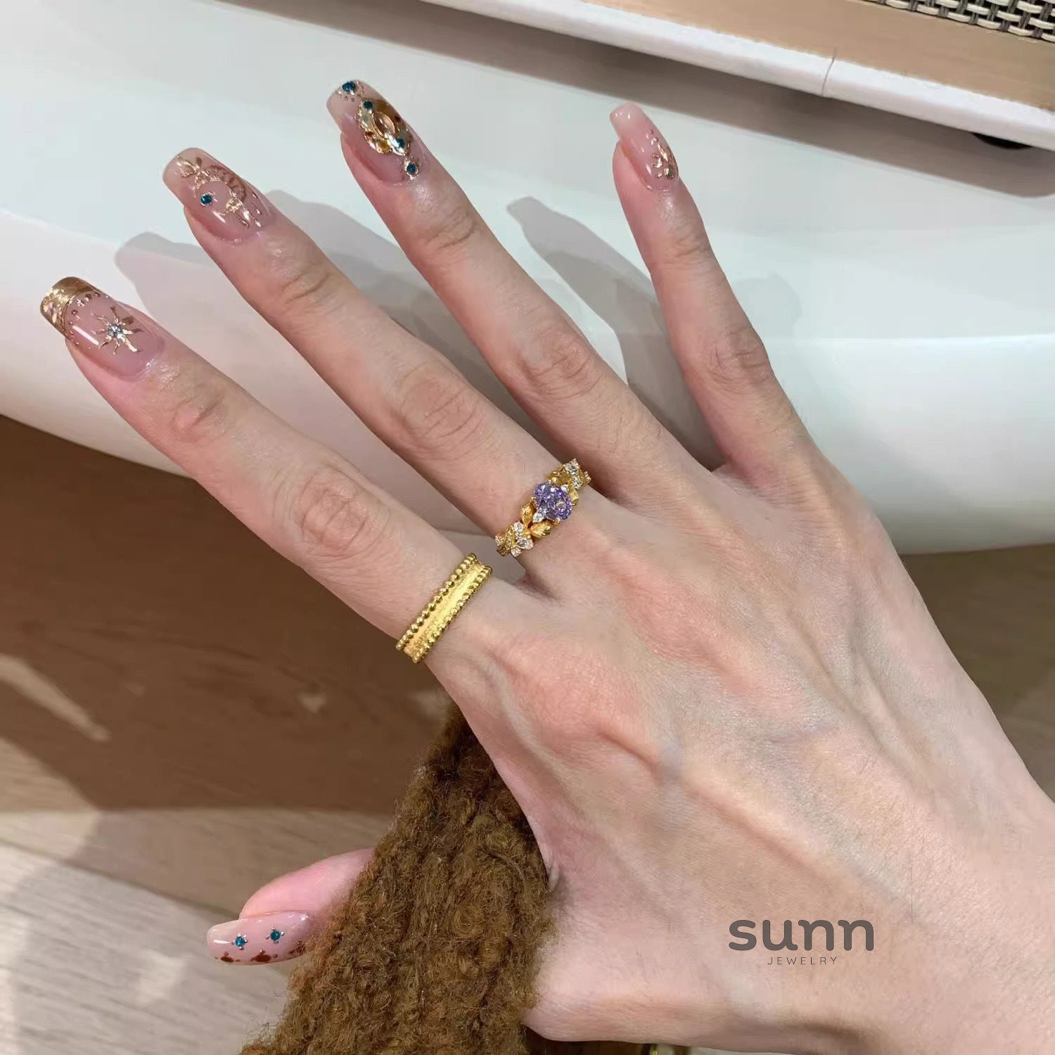 Ailani Bauhinia Vintage Rings [3YCURD81]