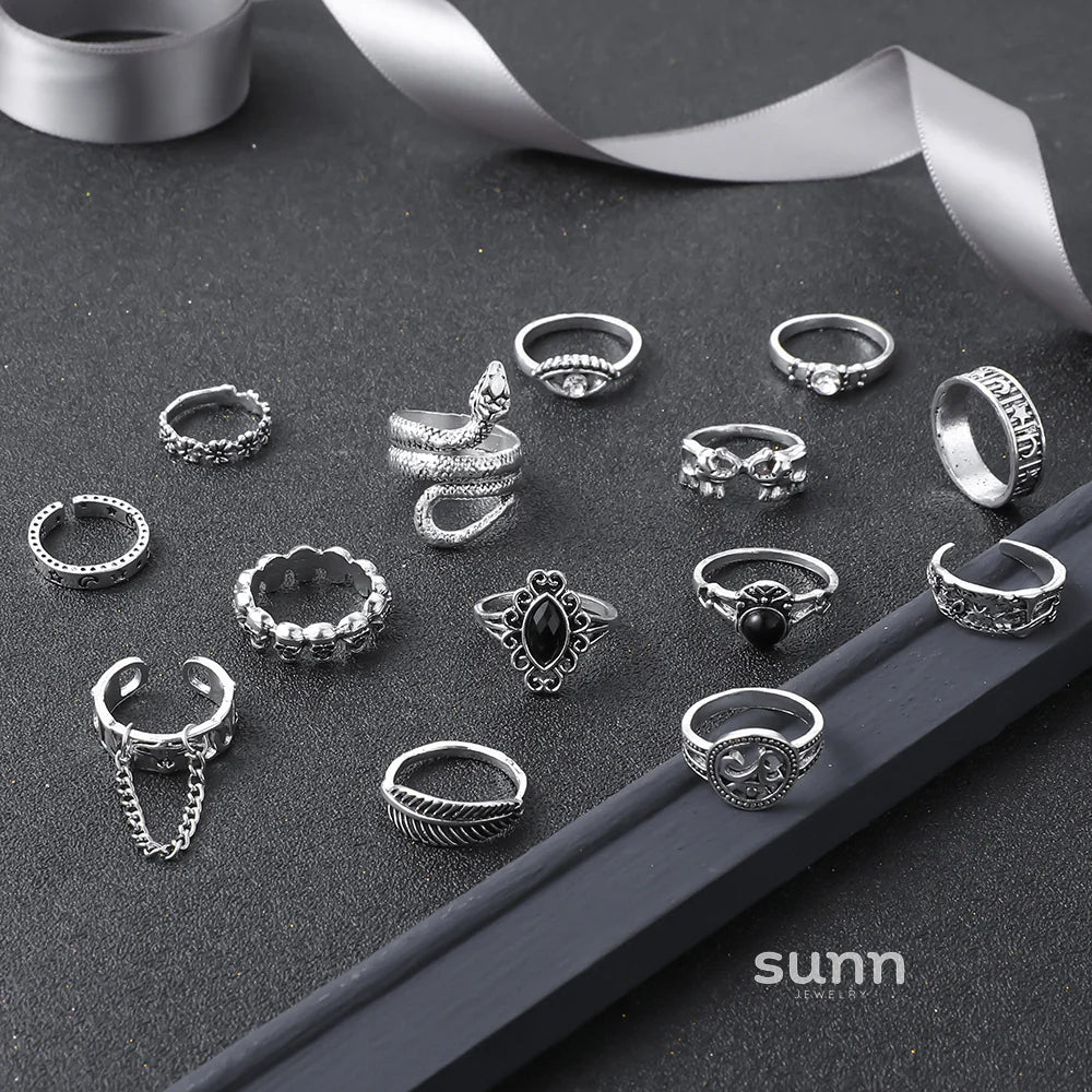 Ailany Vintage Stacking Ring Set