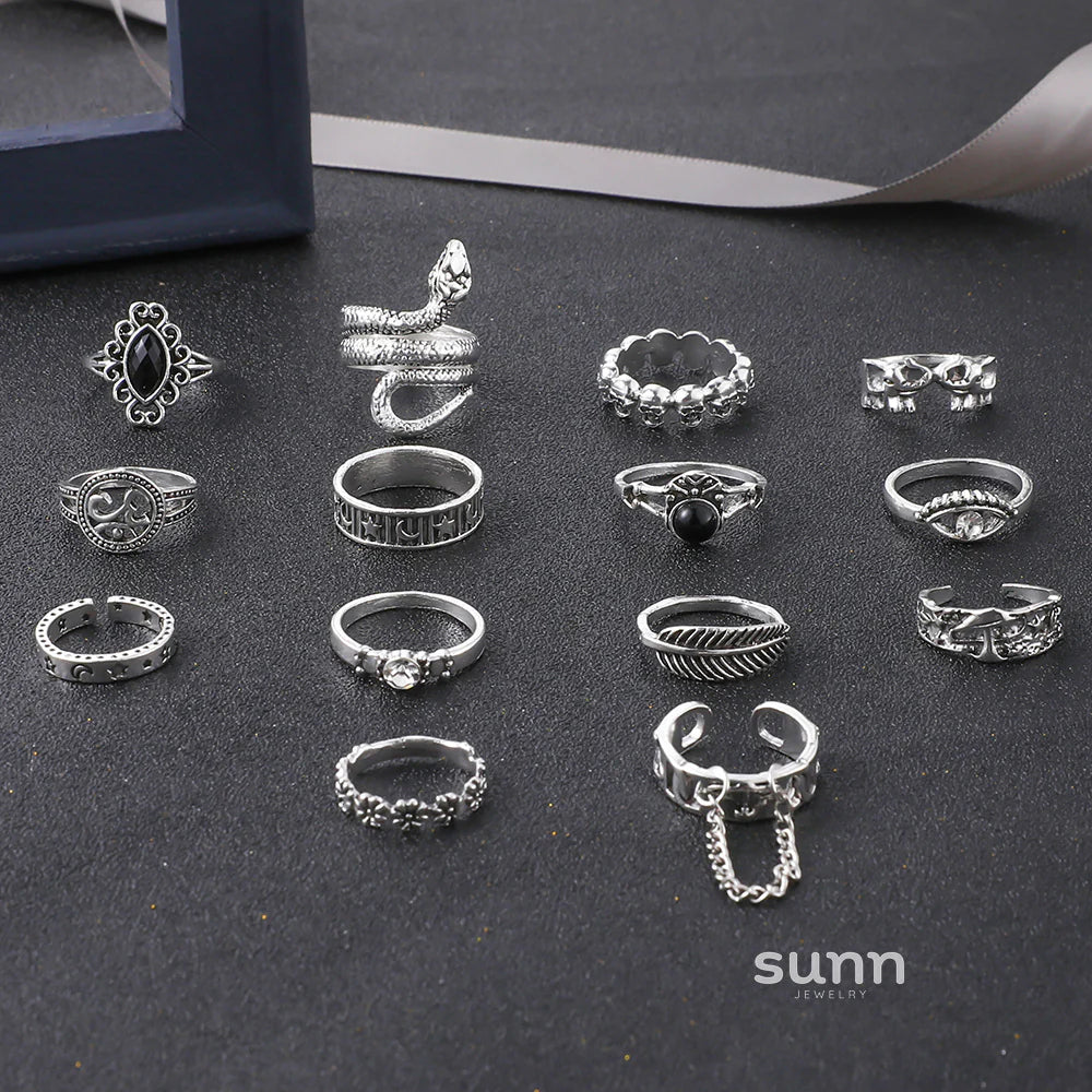 Ailany Vintage Stacking Ring Set