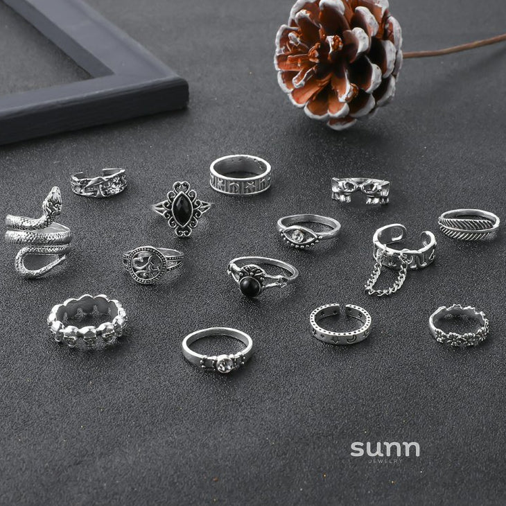 Ailany Vintage Stacking Ring Set