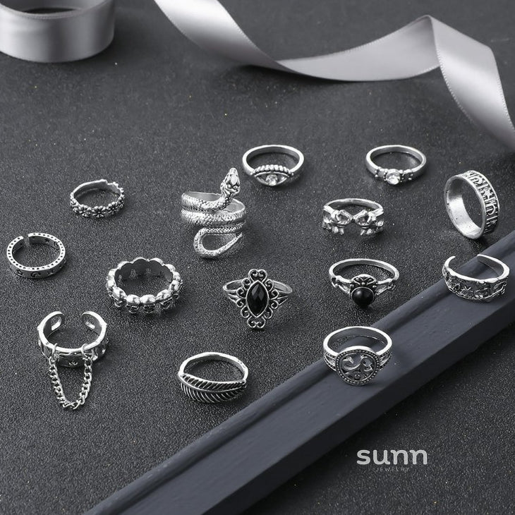 Ailany Vintage Stacking Ring Set