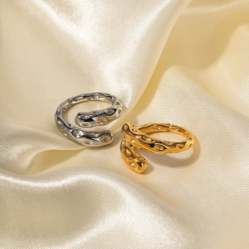 Ailin Hammered Gold Ring [KWLI4LIU]