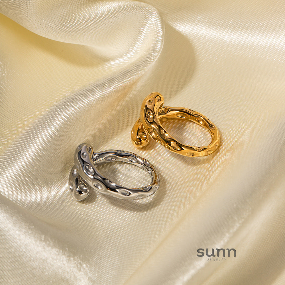 Ailin Hammered Gold Ring [KWLI4LIU]