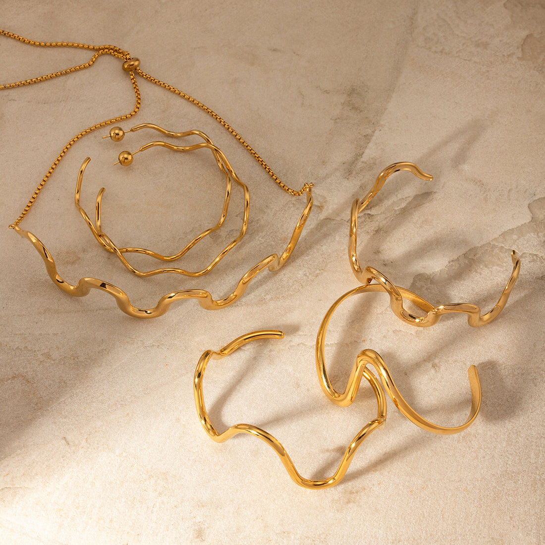 Ailin Minimalist Wave Necklace [0OWKBQVX]