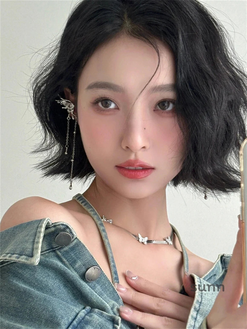 Ailis Butterfly Snake Chain Choker