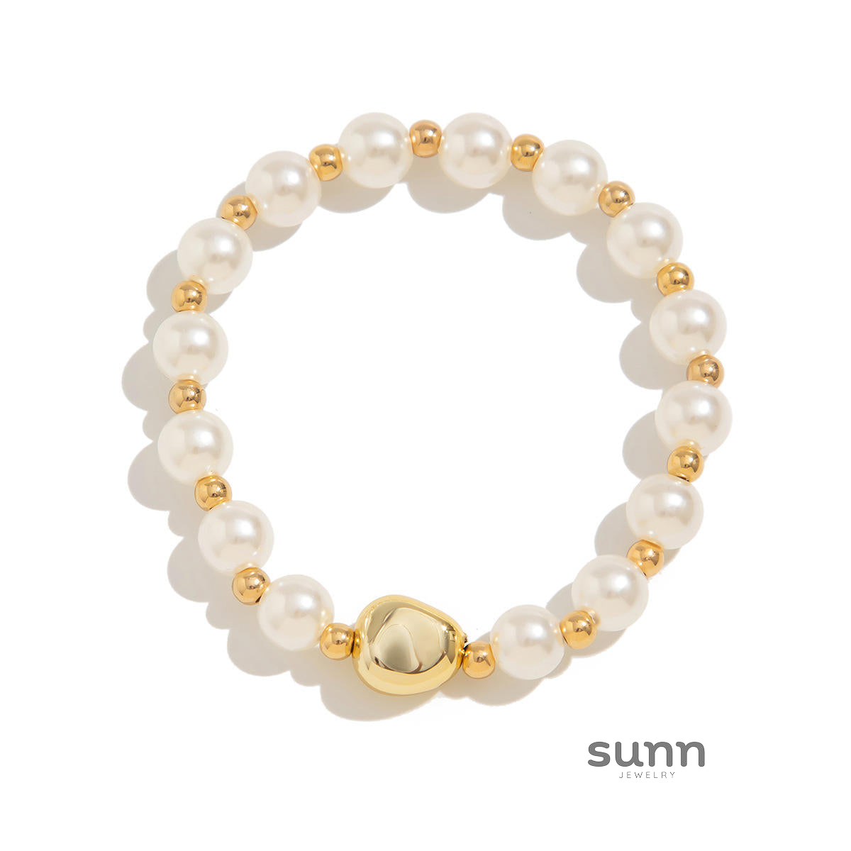 Ailynn Asymmetrical Pleated Metal Bracelet [95C1EDI4]