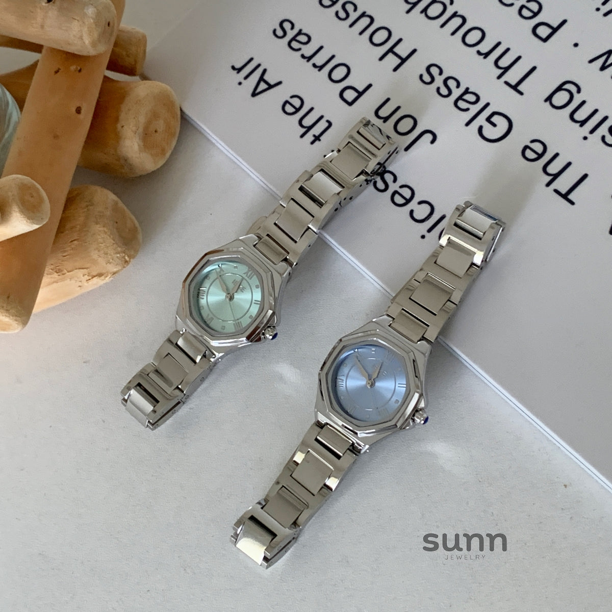 Aime Polished Steel Watch [YV8VTEL9]
