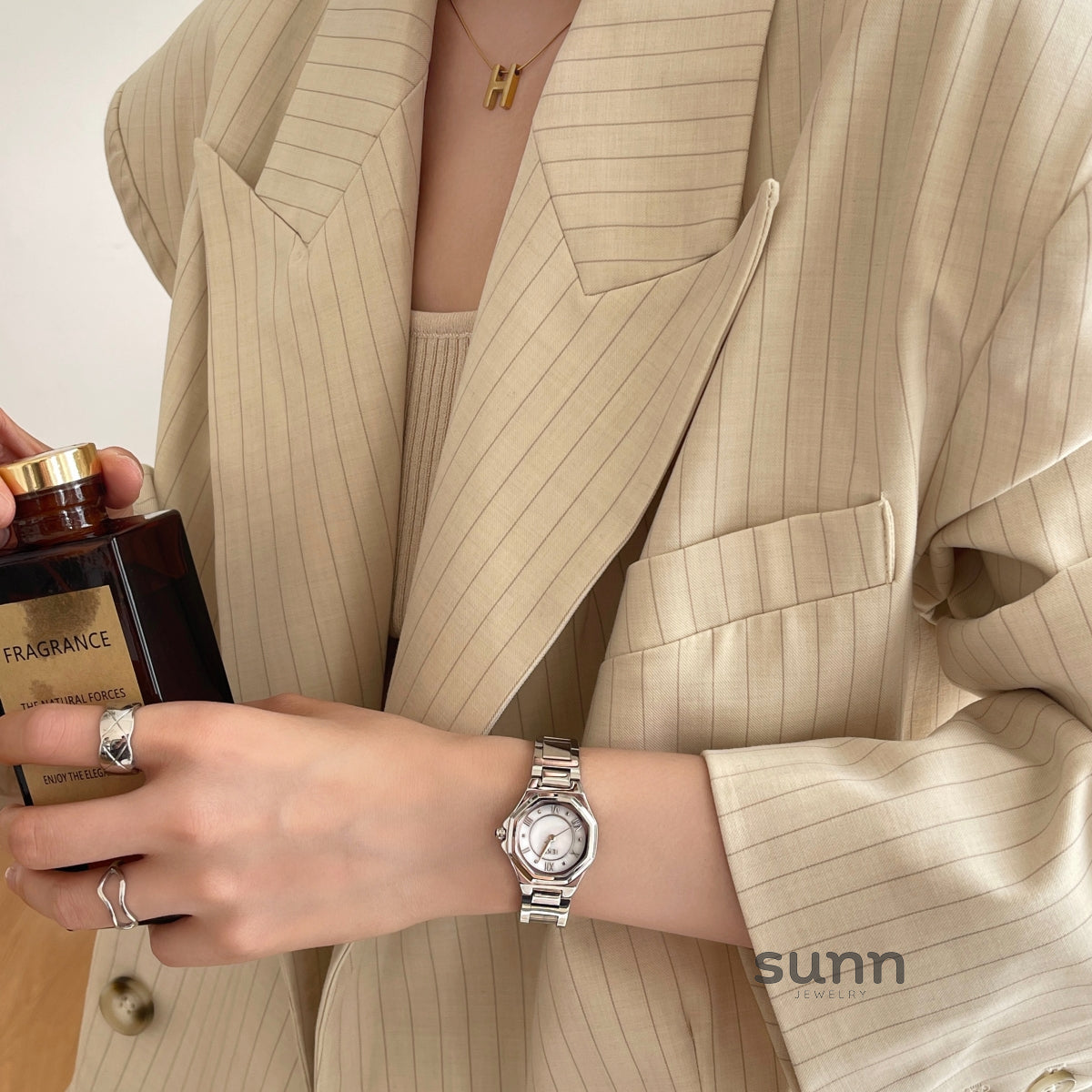 Aime Polished Steel Watch [YRB2M5JQ]