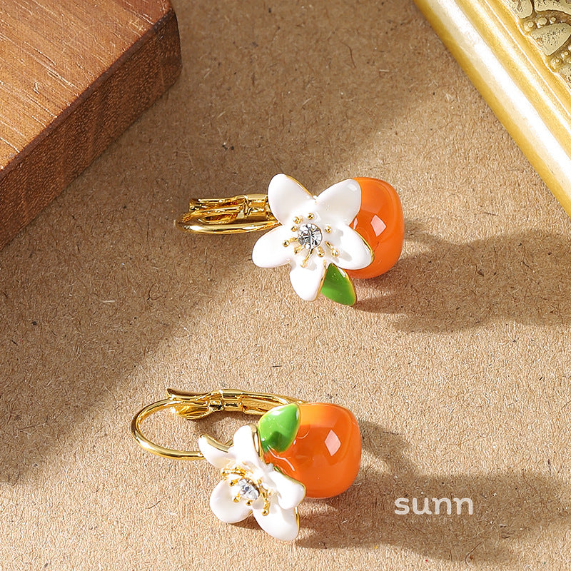 Ainara Persimmon Bloom Earrings [SWSKPTAD]