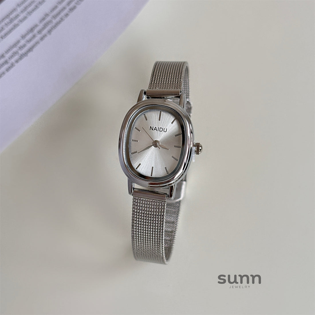 Ainara Retro Mesh Watch [EYFJ8PTE]