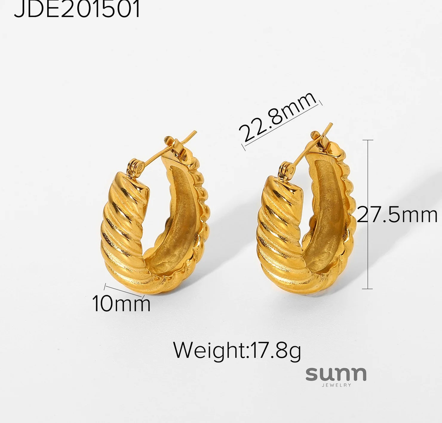 Aine Croissant Hoop Earrings