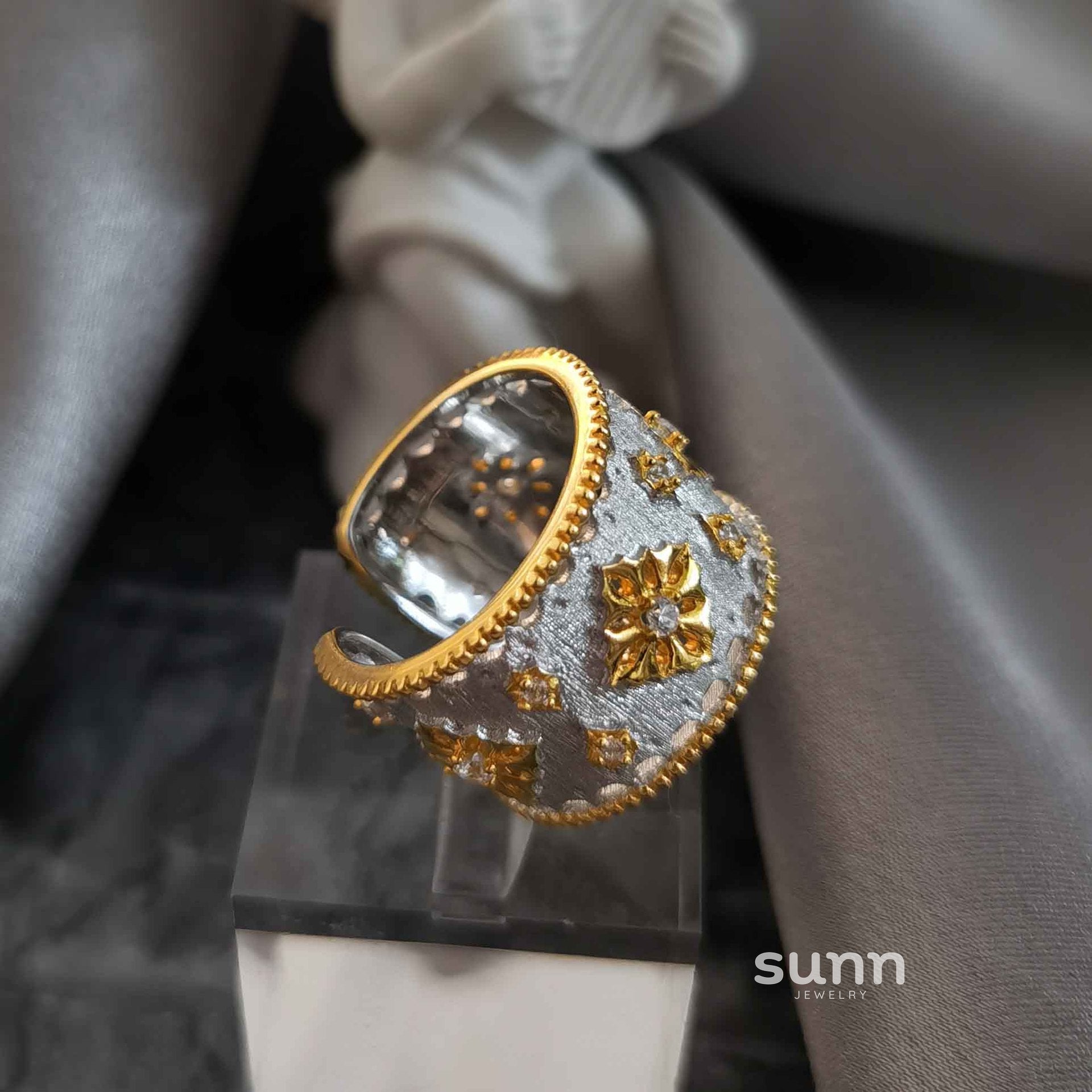 Ainsley Lace Pearl Ring [2PLVB089]
