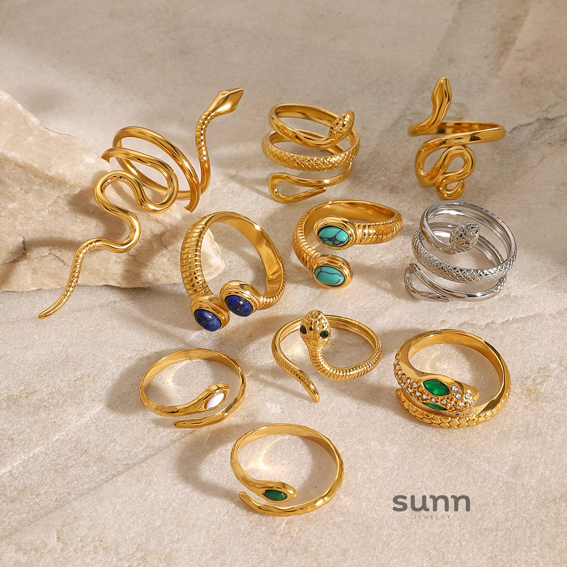 Airabella Serpent Open Ring [CYJ53H6O]