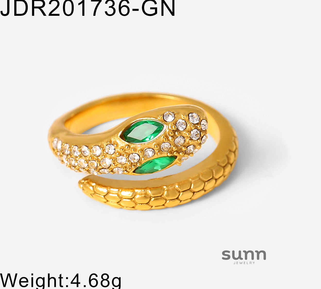 Airabella Serpent Open Ring [TTTZF04G]