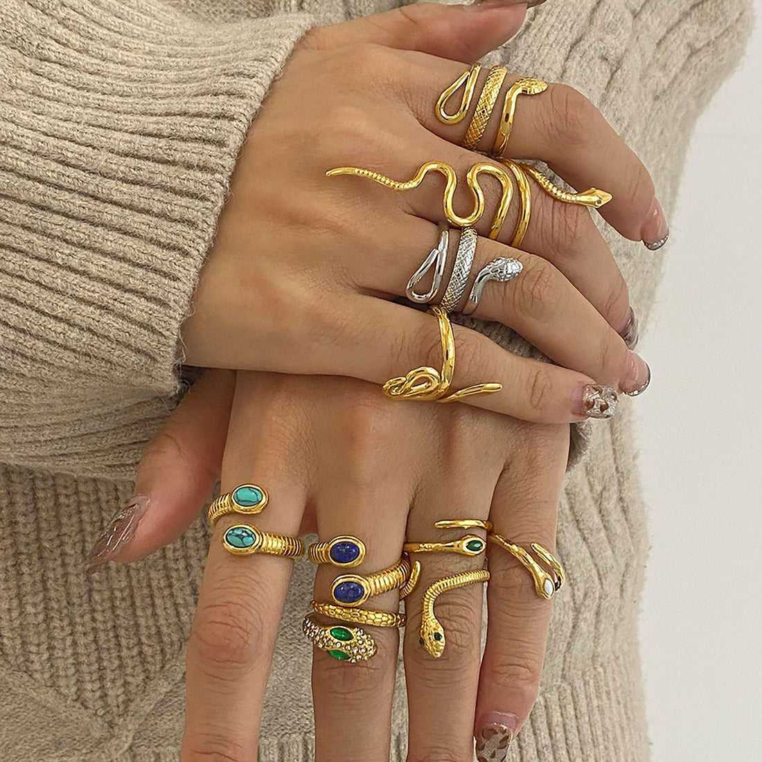 Airabella Serpent Open Ring [YLXWU5UF]