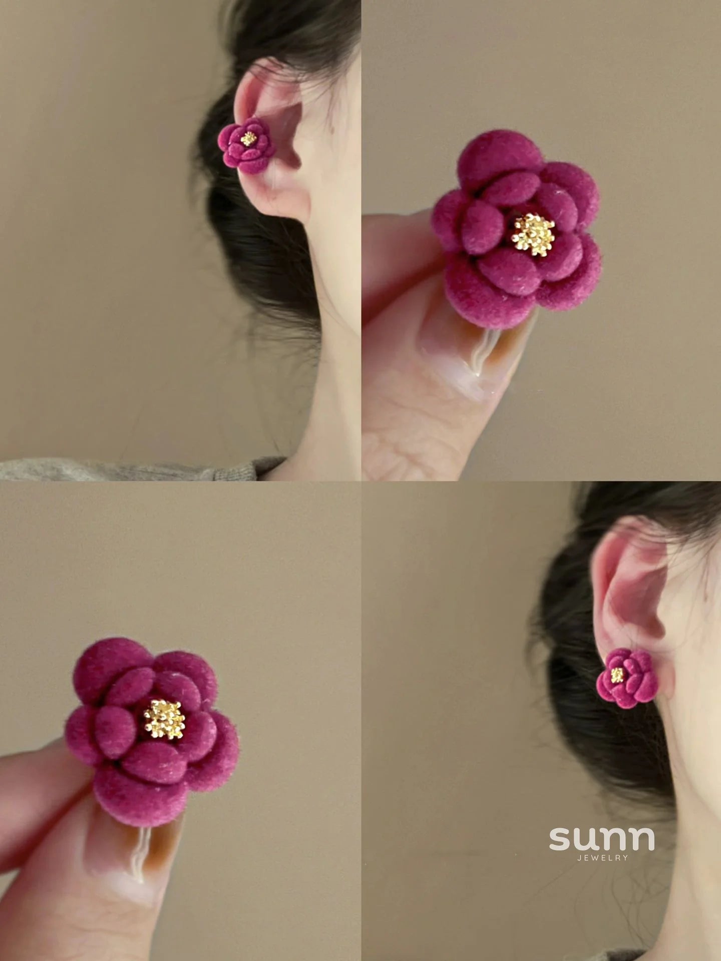 Aishani Starry Floral Ear Cuff