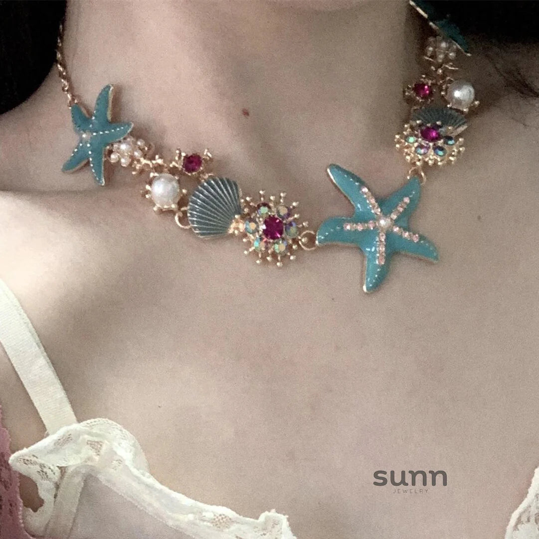 Aislin Iridescent Starfish Necklace