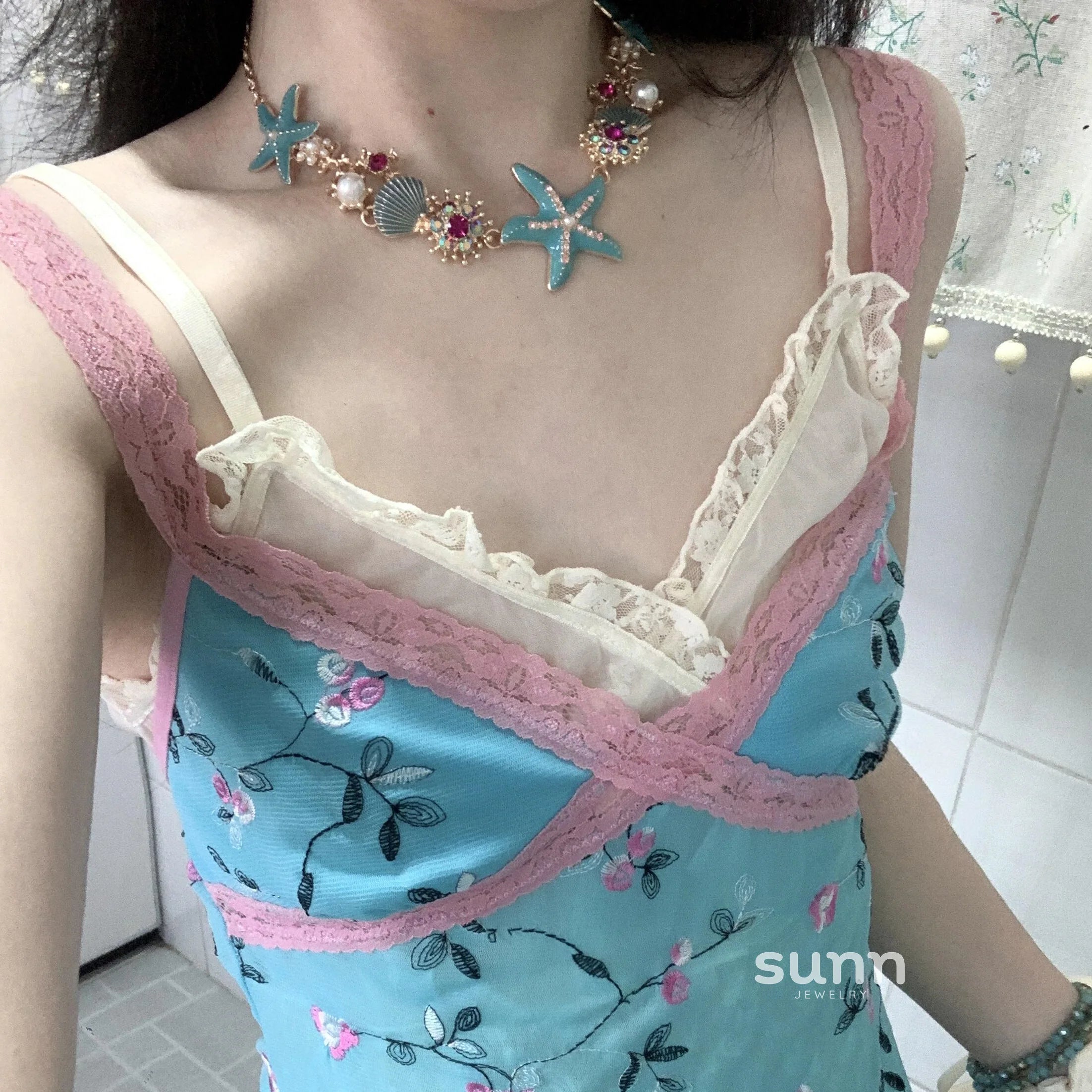 Aislin Iridescent Starfish Necklace