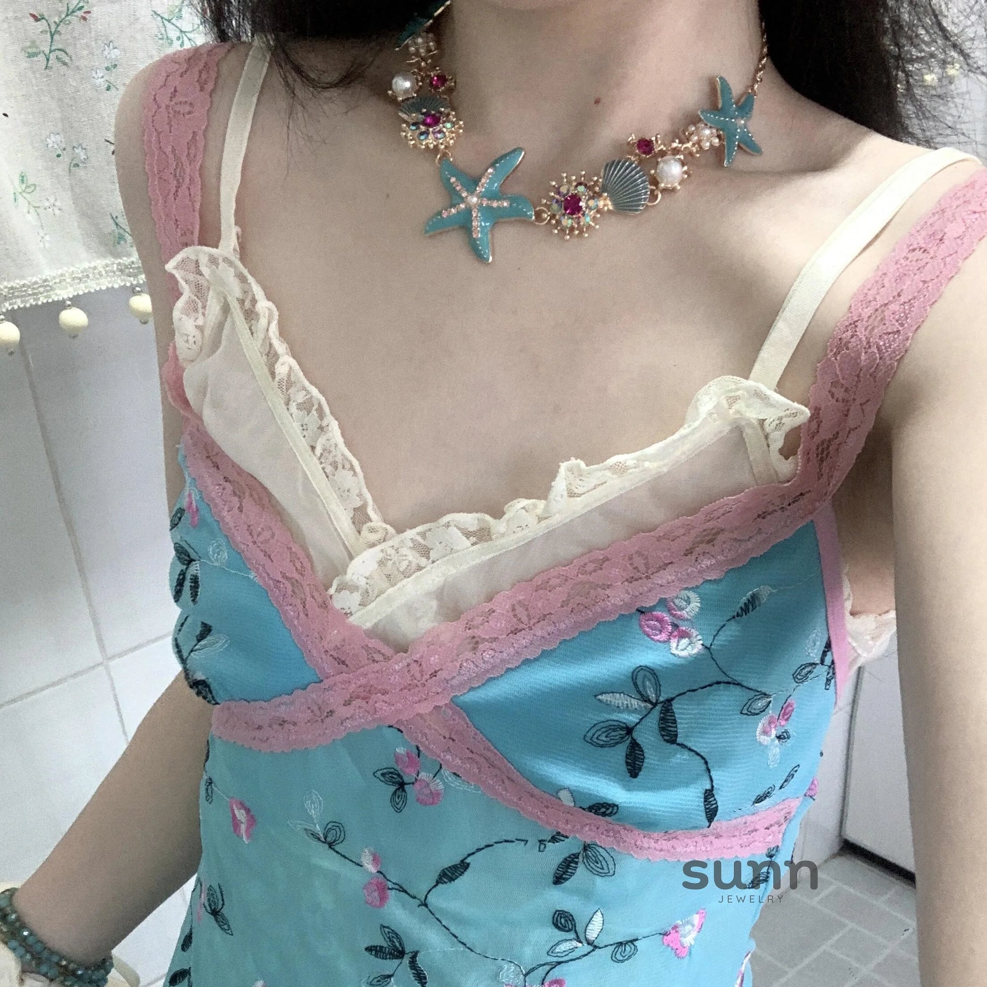 Aislin Iridescent Starfish Necklace