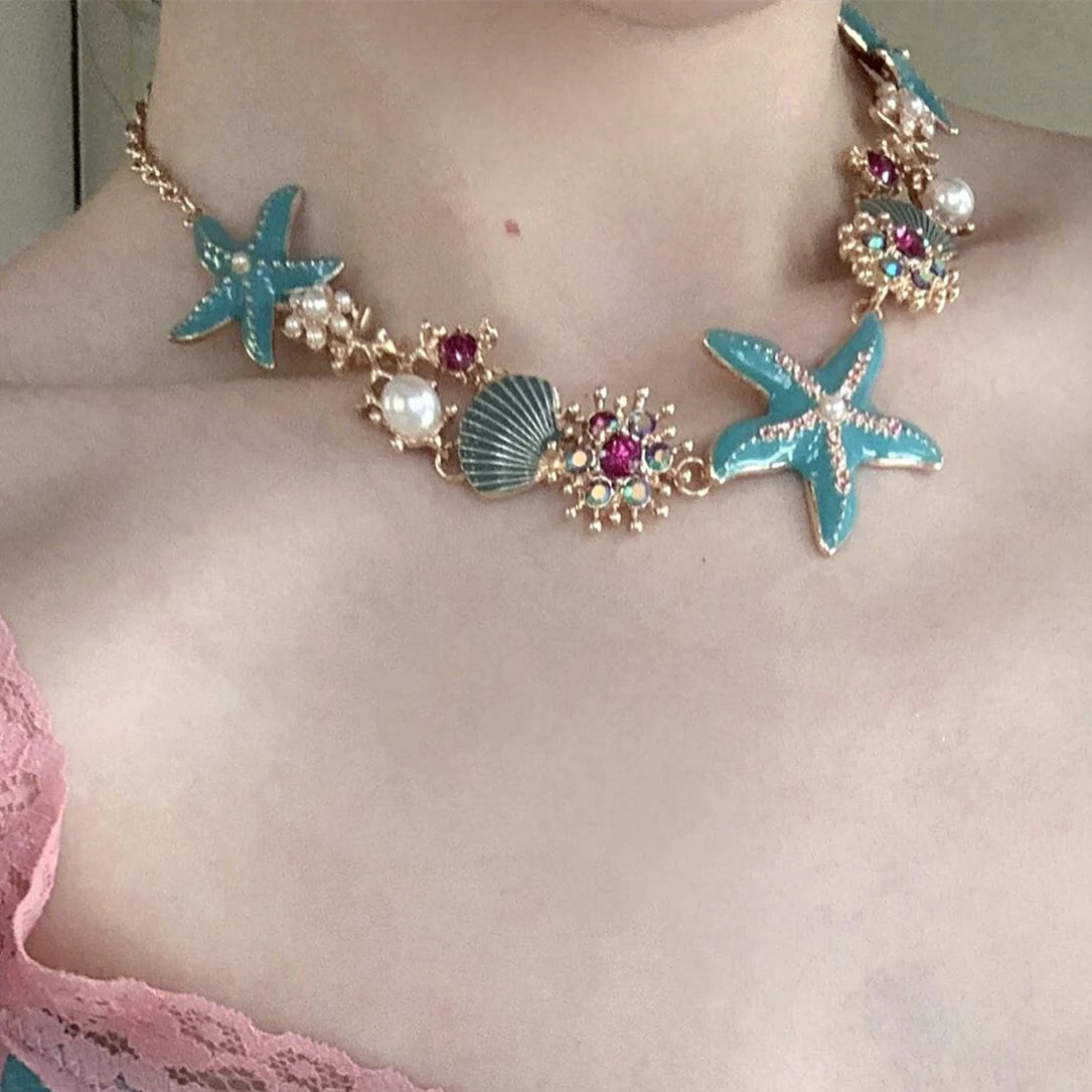 Aislin Iridescent Starfish Necklace