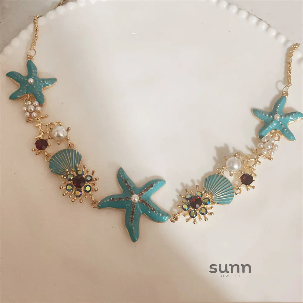 Aislin Iridescent Starfish Necklace