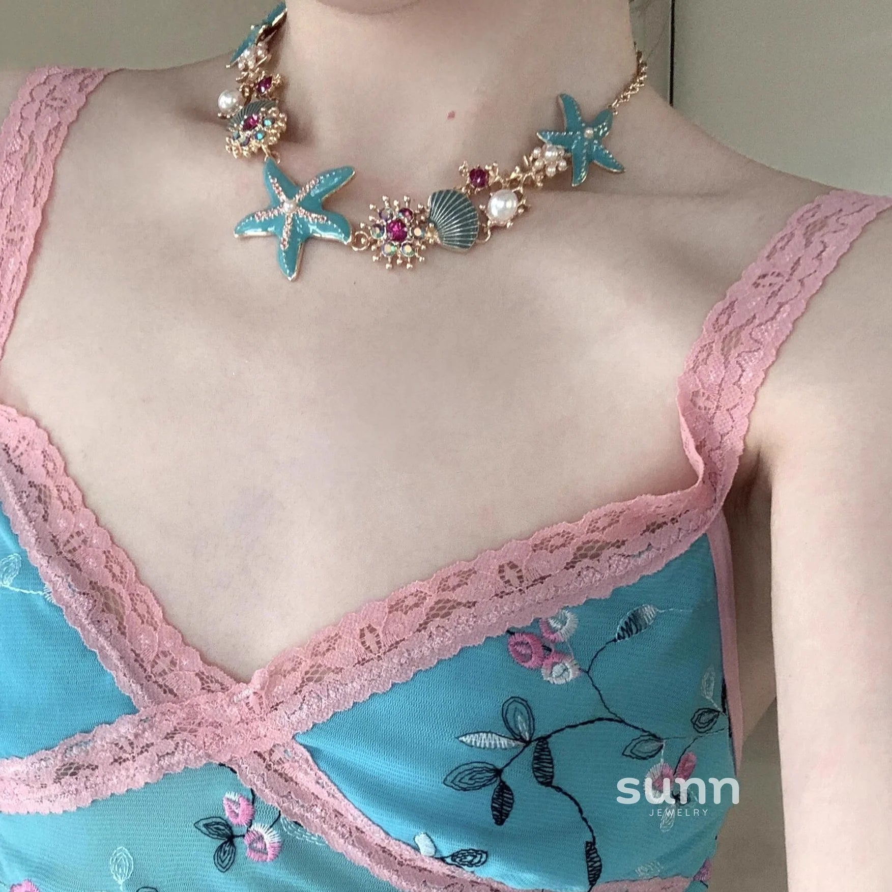 Aislin Iridescent Starfish Necklace