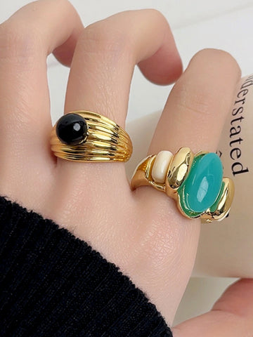 Aitanna Amazonite Statement Ring [BLXWBLIF]