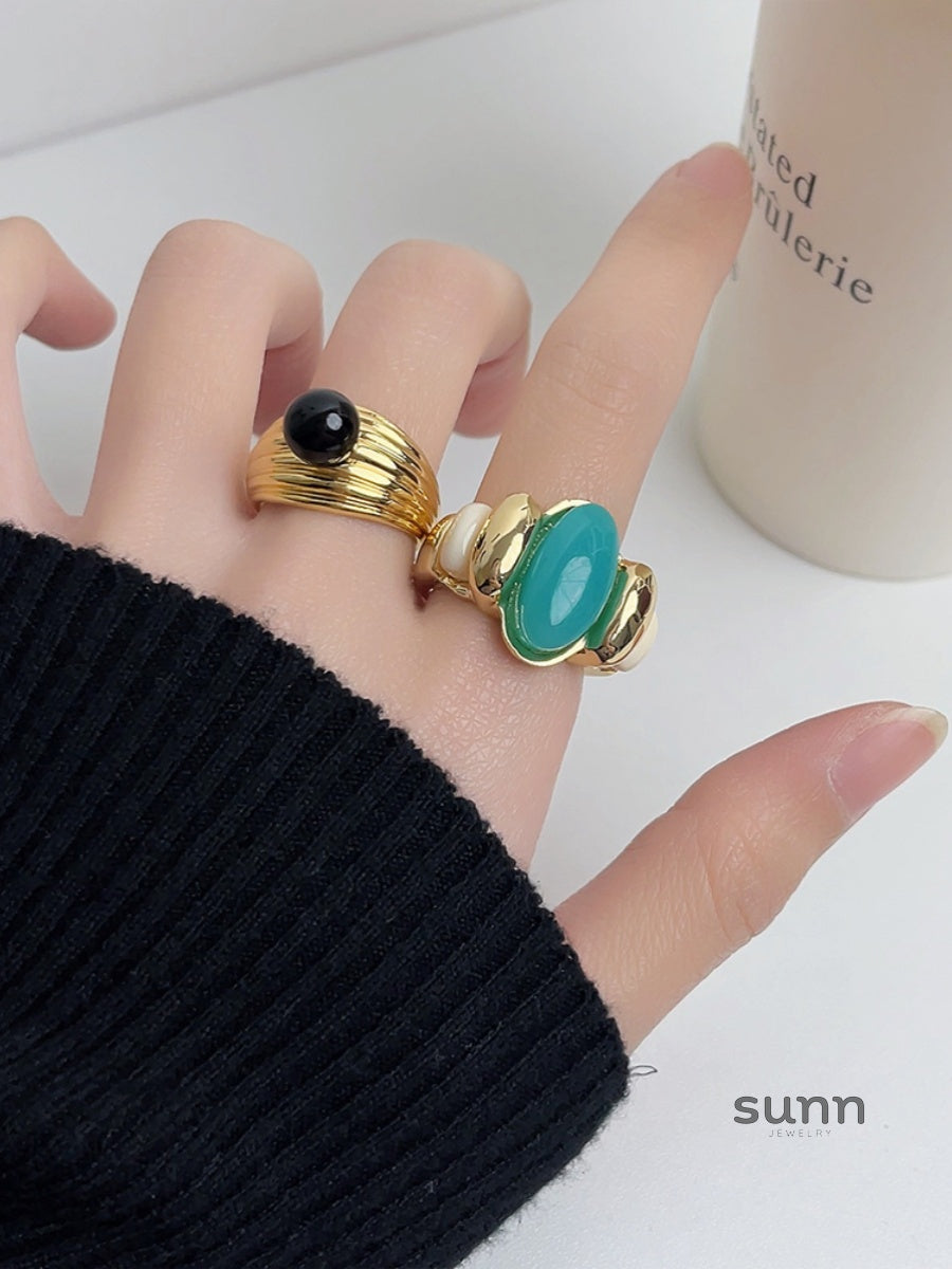 Aitanna Amazonite Statement Ring [6DA4C3CO]
