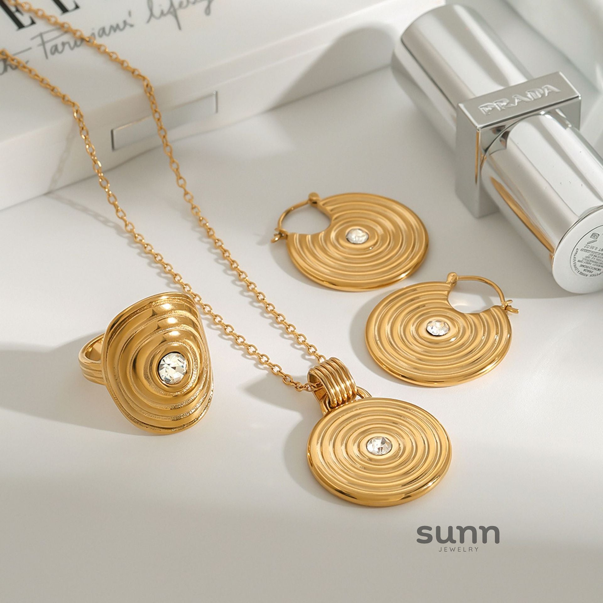 Aitanna Oval Diamond Jewelry Set [0X59A73Y]