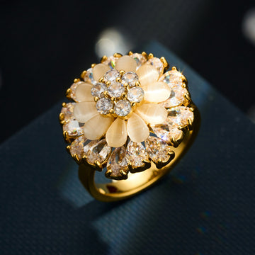 Aiva Rotatable Opal Bloom Ring [JANOCA60]