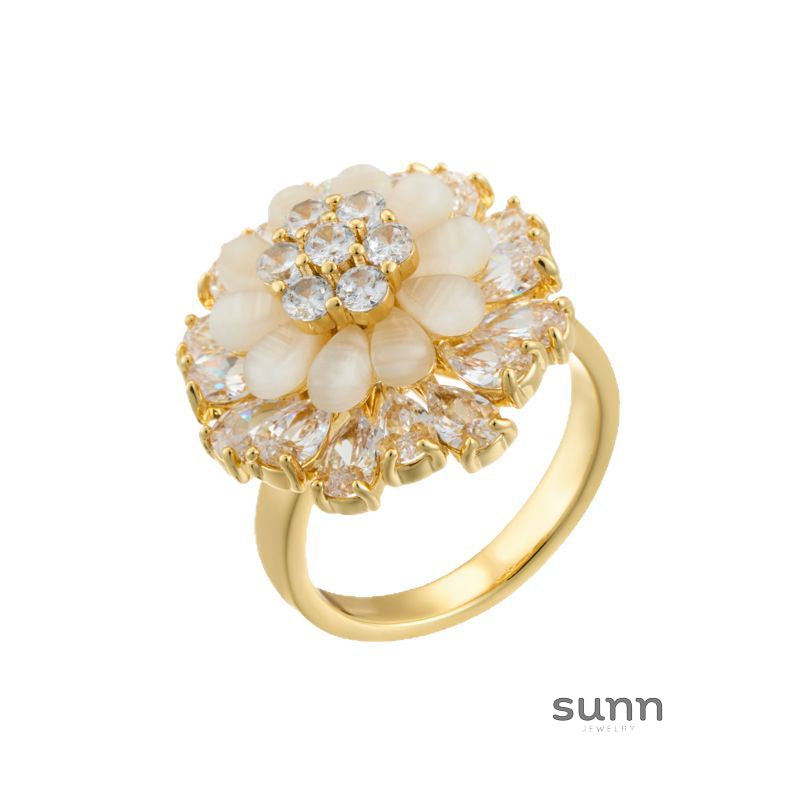 Aiva Rotatable Opal Bloom Ring [XNG9HOM7]