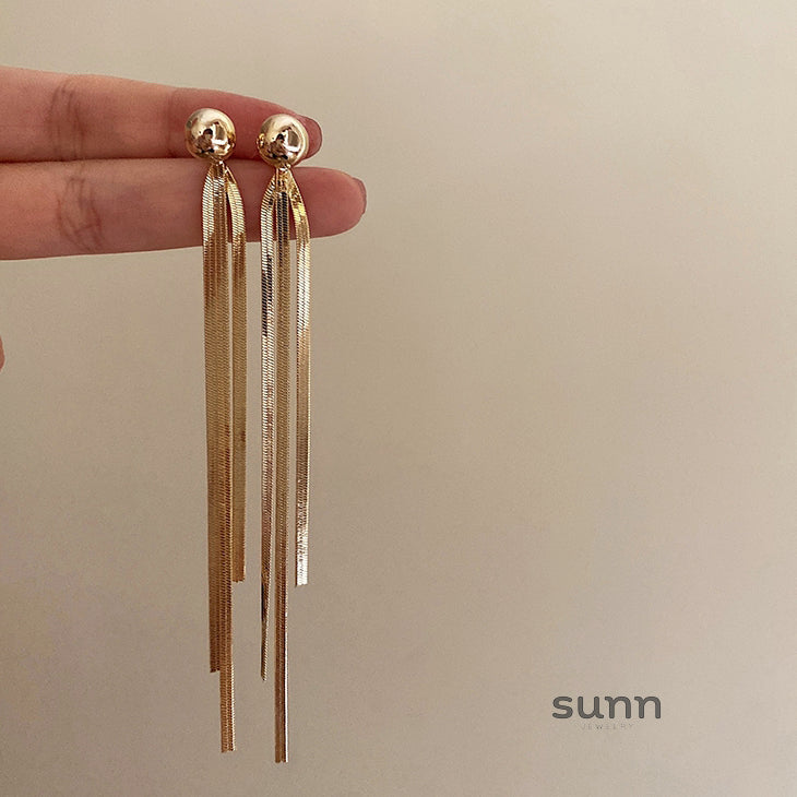 Aivah Serpent Chain Earrings [SWAD4B04]