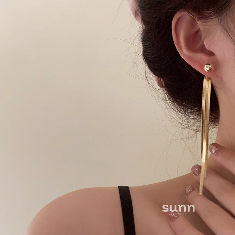 Aivah Serpent Chain Earrings [WEH9AQ0D]