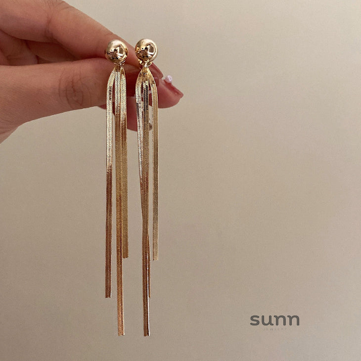 Aivah Serpent Chain Earrings [YIVNXWUT]