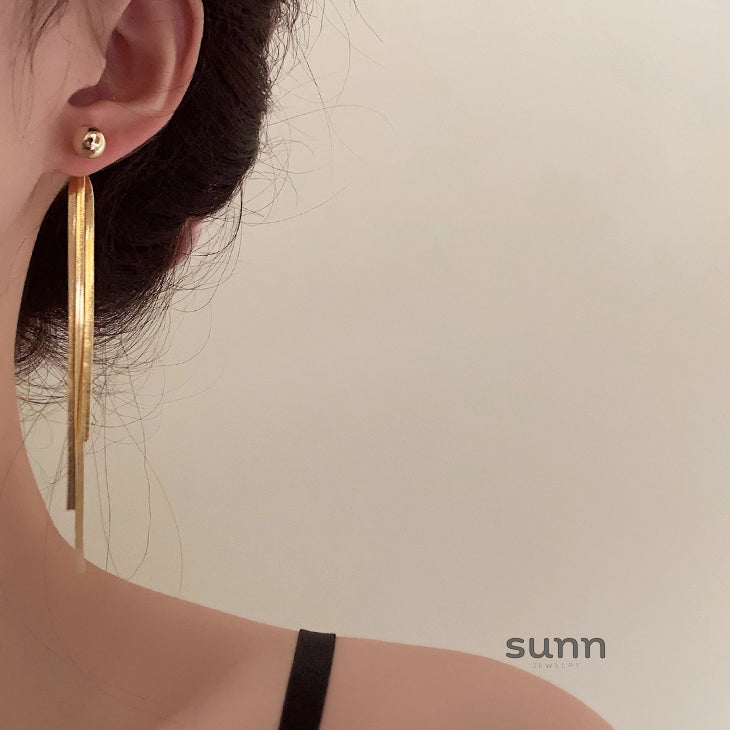 Aivah Serpent Chain Earrings [Y5XG014Y]